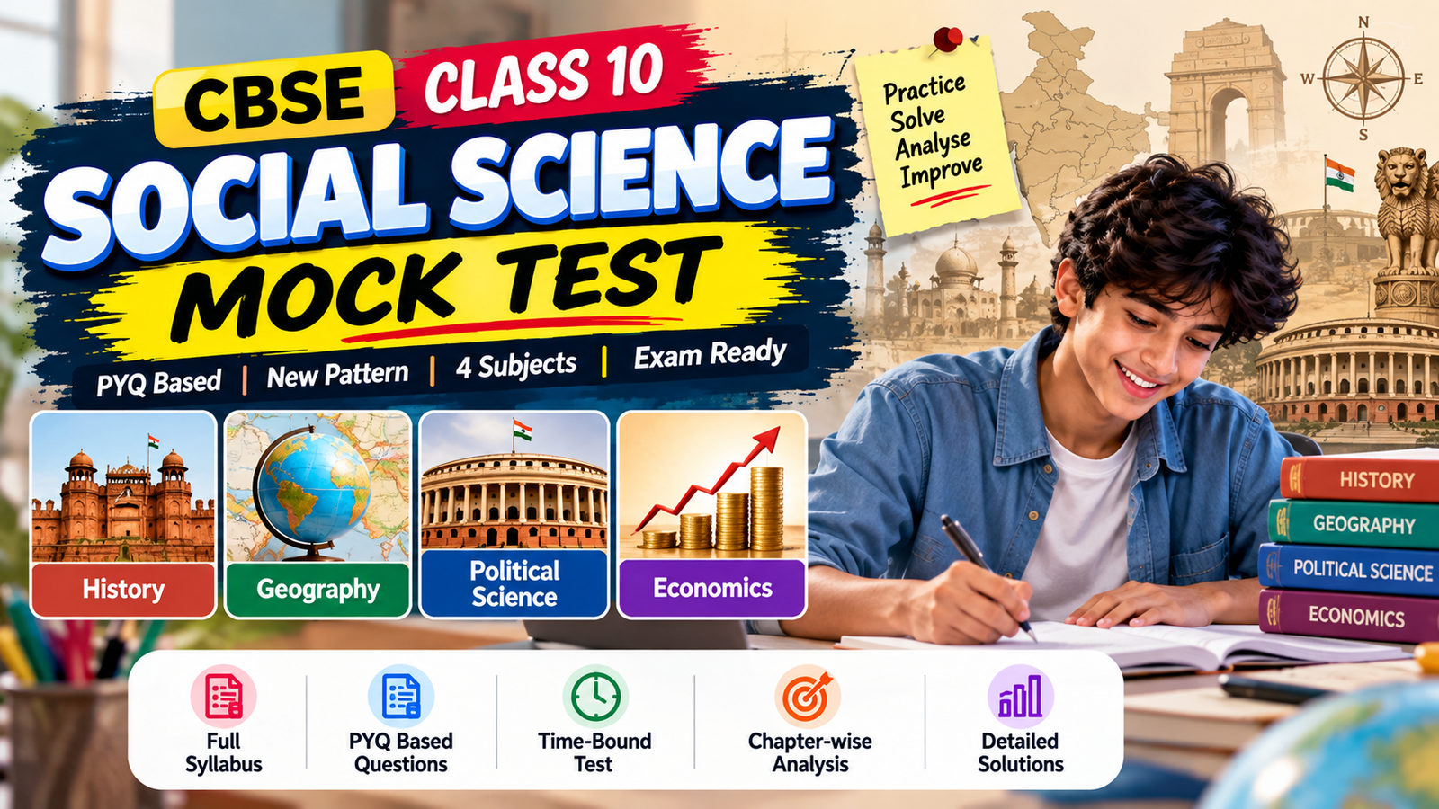 CBSE Class 10th Social science Mock Test for final exams Set-2